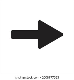 Right arrow icon. Right arrow website button on white background.