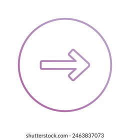 icono de flecha derecha con fondo blanco Vector ilustración de stock
