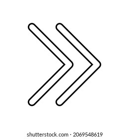 Icono de flecha derecha. Icono de flecha derecha para el proyecto. Diseño plano. Símbolo vectorial de diseño gráfico de icono de flecha. Icono del vector sobre fondo blanco. 