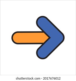 right arrow icons symbol vector elements for infographic web