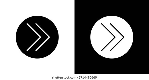 Rechter Pfeil Symbole Vektor Silhouette Design. Grafik-Design-Illustration mit Vektorgrafik.