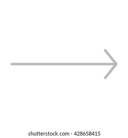 Right Arrow Illustration - Flat Icon