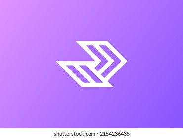 Right arrow line group symbol letter R 