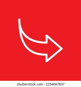 Right arrow line icon, App interface graphics resource, vector illustration.