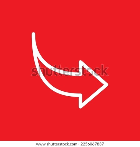 Right arrow line icon, App interface graphics resource, vector illustration.