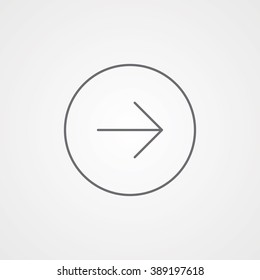 Right Arrow Line Icon. Eps-10.