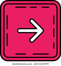 Right arrow Line vector Icon Design