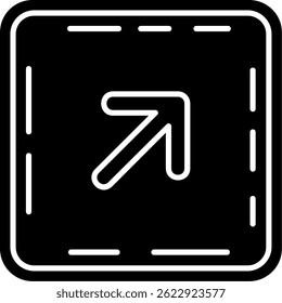 Flecha arriba derecha Diseño de íconos de Vector de línea