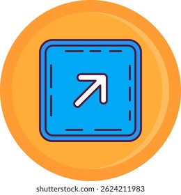 Flecha arriba derecha Diseño de íconos de Vector de línea