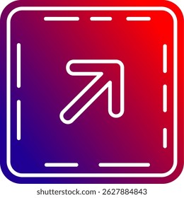 Nach oben Pfeil Linie Vektor Symbol Design