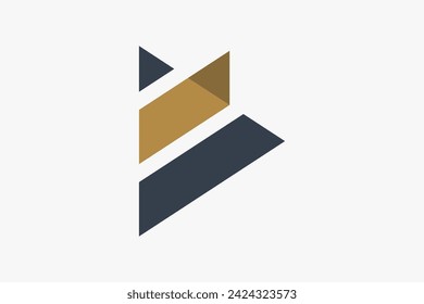 Right Arrow Logo. Black and Gold Geometric Shape isolated on White Background. Template Element for Business and Technology Logos. Direction, Navigation, orientation, Growth, Delivery, Forward Symbol.