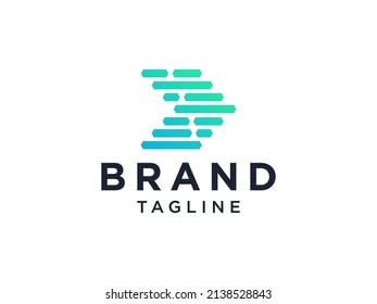 Right Arrow Logo. Green Gradient Geometric Arrow Shape  isolated on White Background. Flat Vector Logo Design Template Element for Business and Technology Logos. 