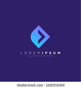 right arrow logo vector design for the company