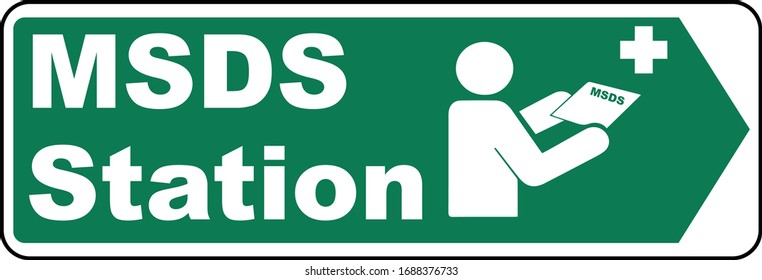 Right Arrow MSDS Station Sign Material Safety Data Sheet 