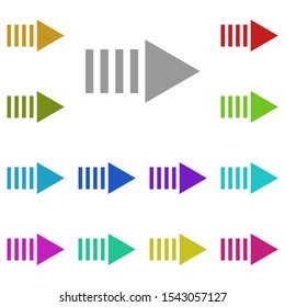 Right arrow multi color icon. Simple glyph, flat vector of arrow icons for ui and ux, website or mobile application
