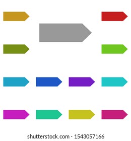 Right arrow multi color icon. Simple glyph, flat vector of arrow icons for ui and ux, website or mobile application