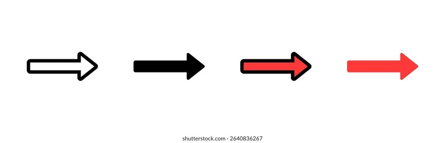 Right Arrow Multi Style Icon Set
