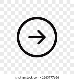 Right arrow, Next button vector icon in modern design style for web site and mobile app