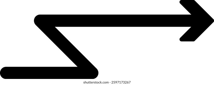 Right Arrow Outline Black Color