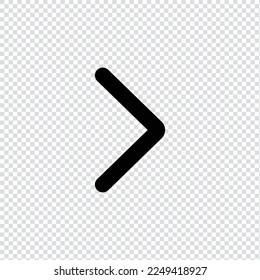 Right arrow outline icon in transparent background, basic app and web UI bold line icon, EPS10