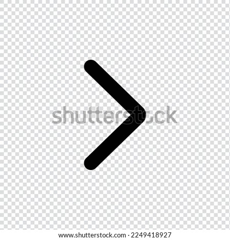 Right arrow outline icon in transparent background, basic app and web UI bold line icon, EPS10