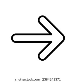 right arrow outline vector icon. right arrow stock vector icon for web, mobile app and ui design