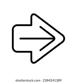 right arrow outline vector icon. right arrow stock vector icon for web, mobile app and ui design