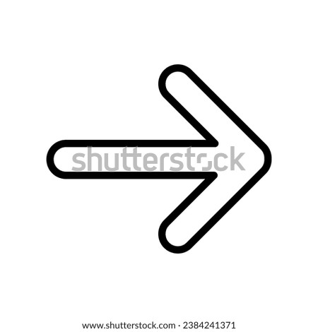 right arrow outline vector icon. right arrow stock vector icon for web, mobile app and ui design