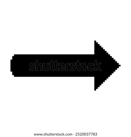right arrow pixel art on white background