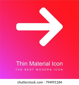 Right arrow red and pink gradient material white icon minimal design