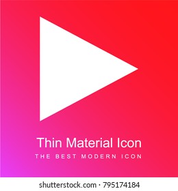 Right arrow red and pink gradient material white icon minimal design