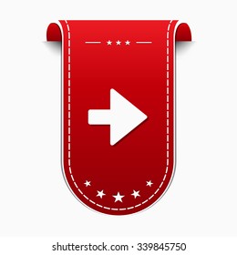 Right Arrow Red Vector Icon Design