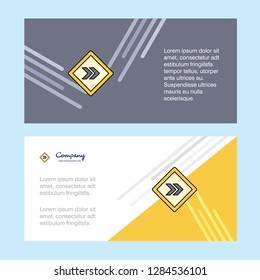Right arrow road sign  abstract corporate business banner template, horizontal advertising business banner.