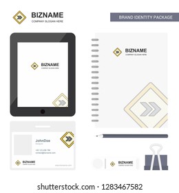 Right arrow road sign  Business Logo, Tab App, Diary PVC Employee Card and USB Brand Stationary Package Design Vector Template
