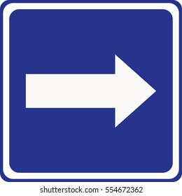 Right arrow road way icon