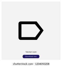 Right arrow sign icon in trendy flat style isolated on grey background, modern symbol vector illustration for web