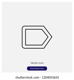 Right arrow sign icon in trendy flat style isolated on grey background, modern symbol vector illustration for web