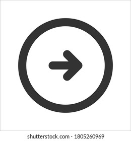 right arrow sign icon vector