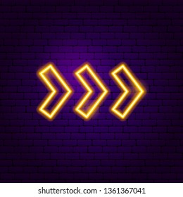 Right Arrow Sign Label. Vector Illustration of Street Promotion.
