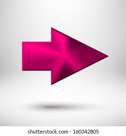 Right Arrow Sign Magenta Metal Texture Shutterstock