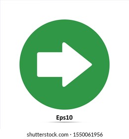 Right arrow sign. Vector Illustration. Road sign.