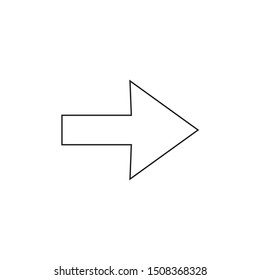 right arrow, simple, and clean line vector