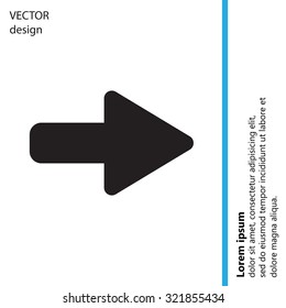 Right arrow symbol icon