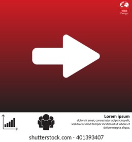 Right arrow symbol icon