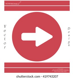 Right arrow symbol icon