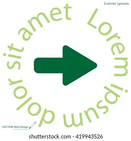 Right arrow symbol icon