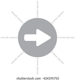 Right arrow symbol icon