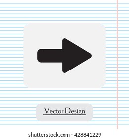 Right arrow symbol icon
