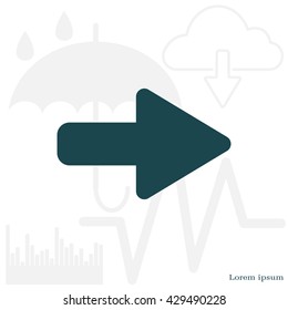 Right arrow symbol icon