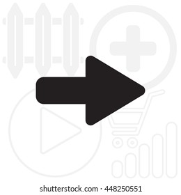 Right arrow symbol icon